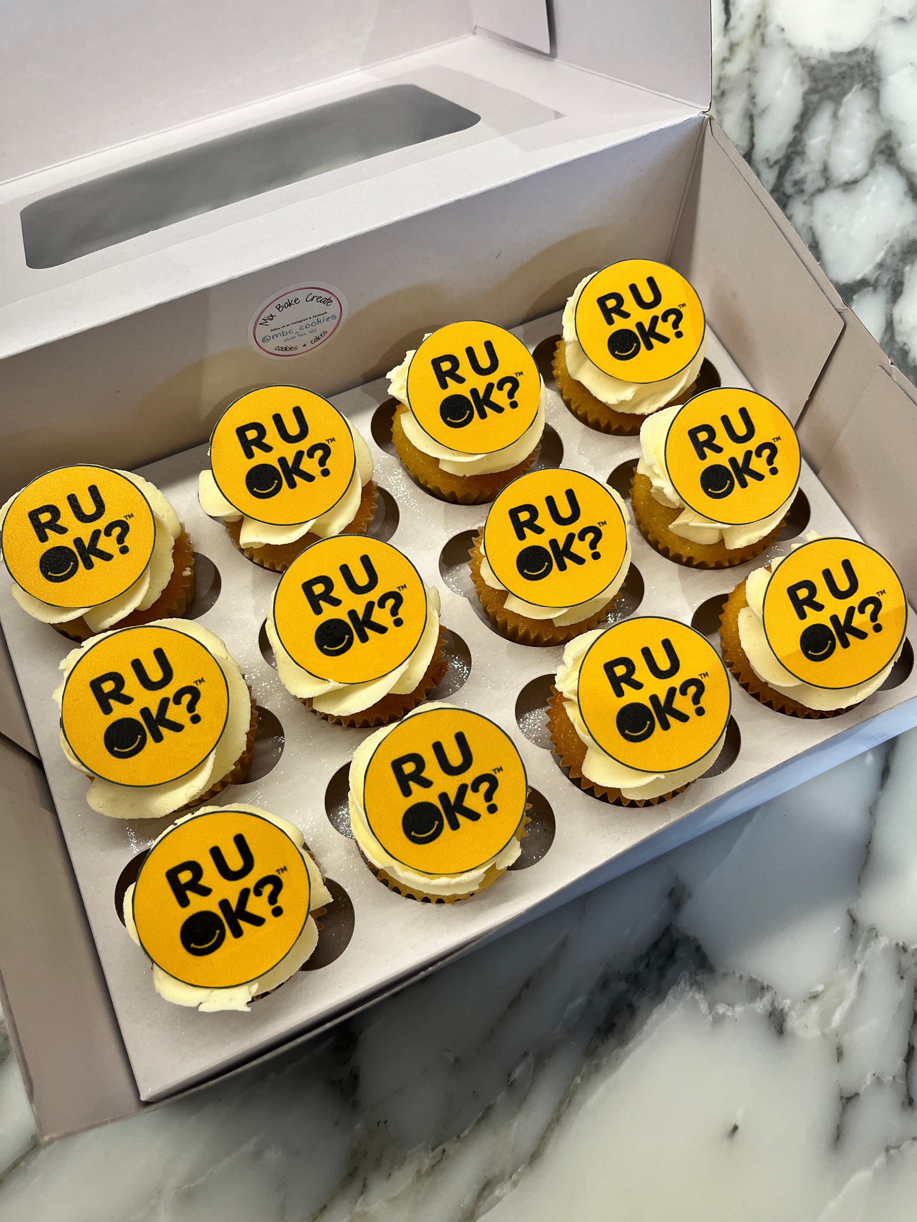 R U OK? Mini Cupcakes