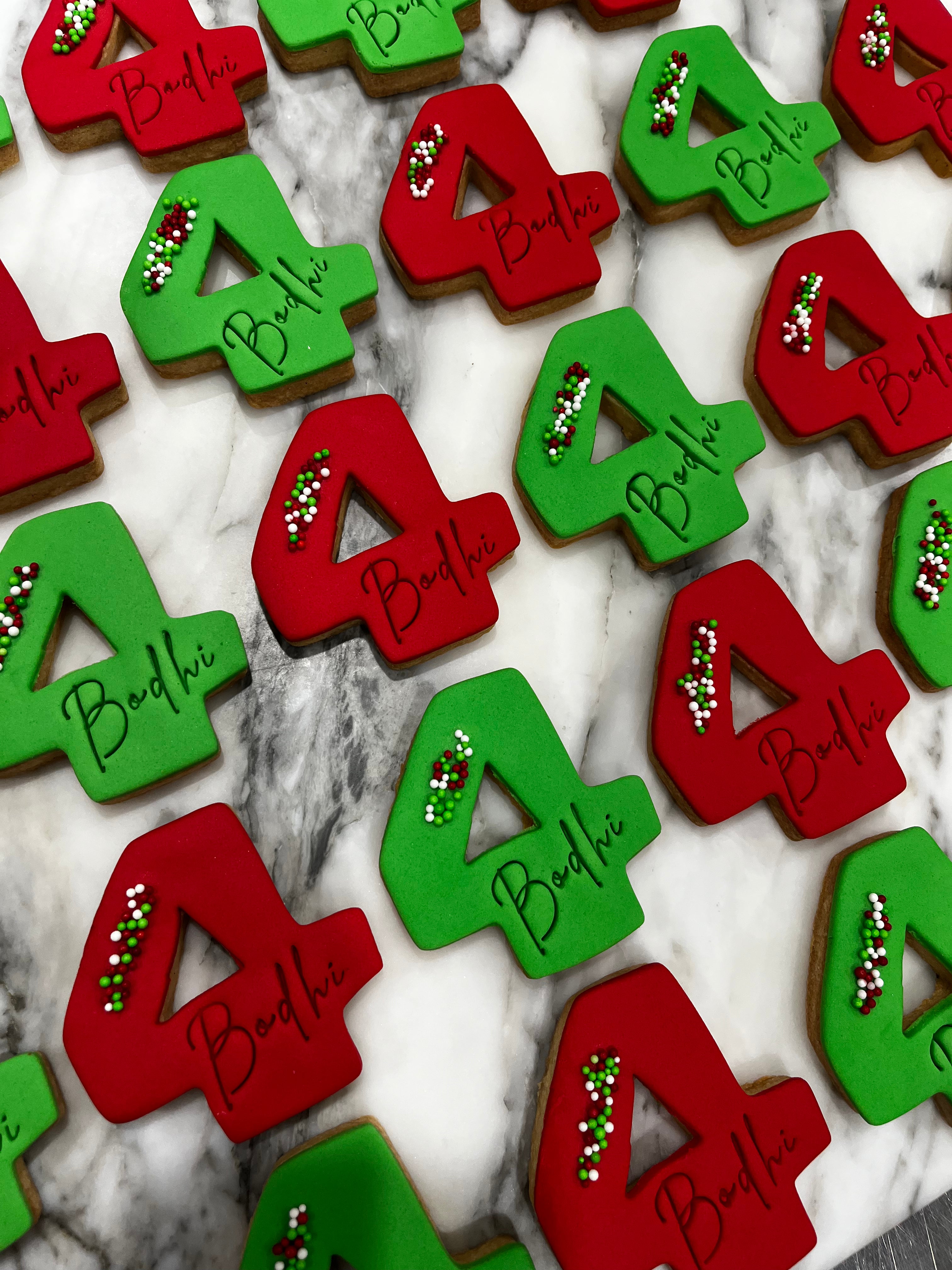 Personalised Number Cookies