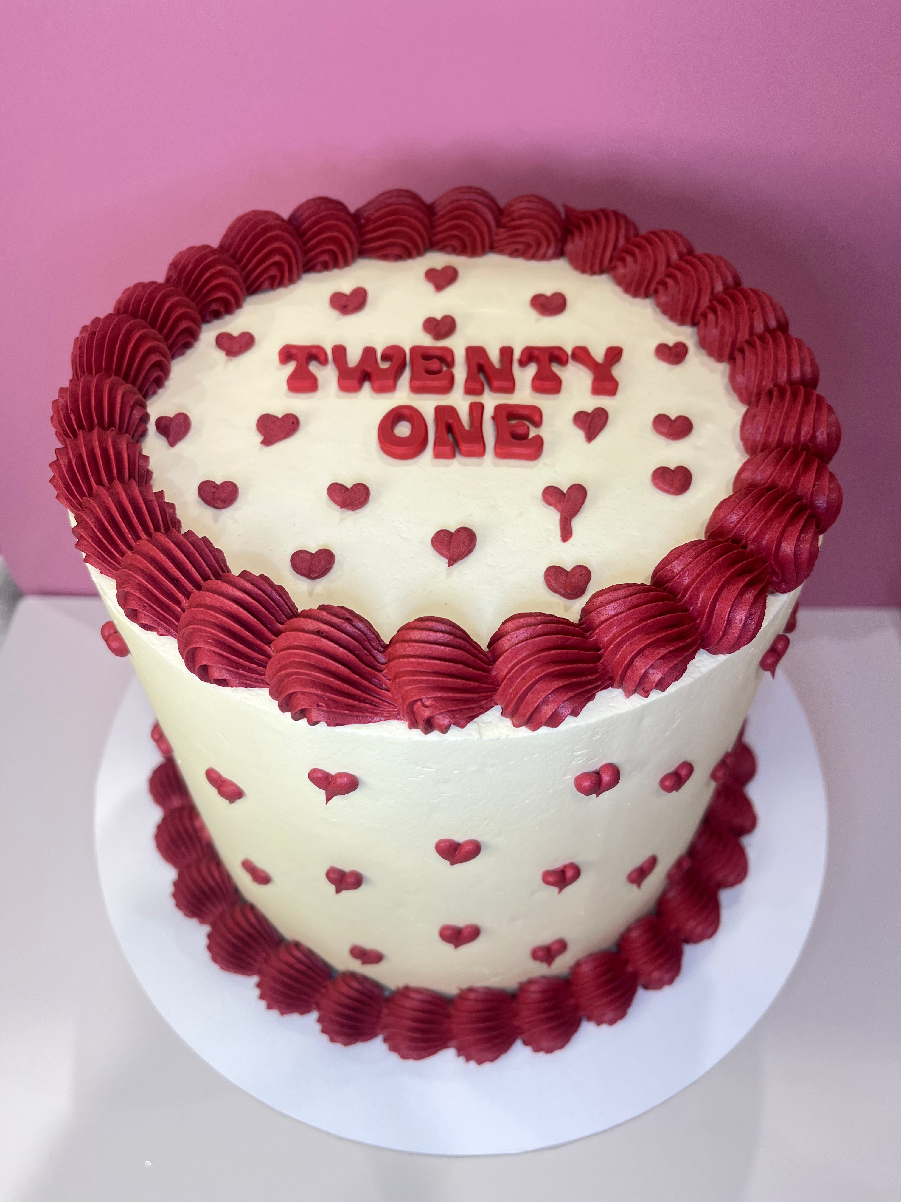 Tall Mini Hearts Cake