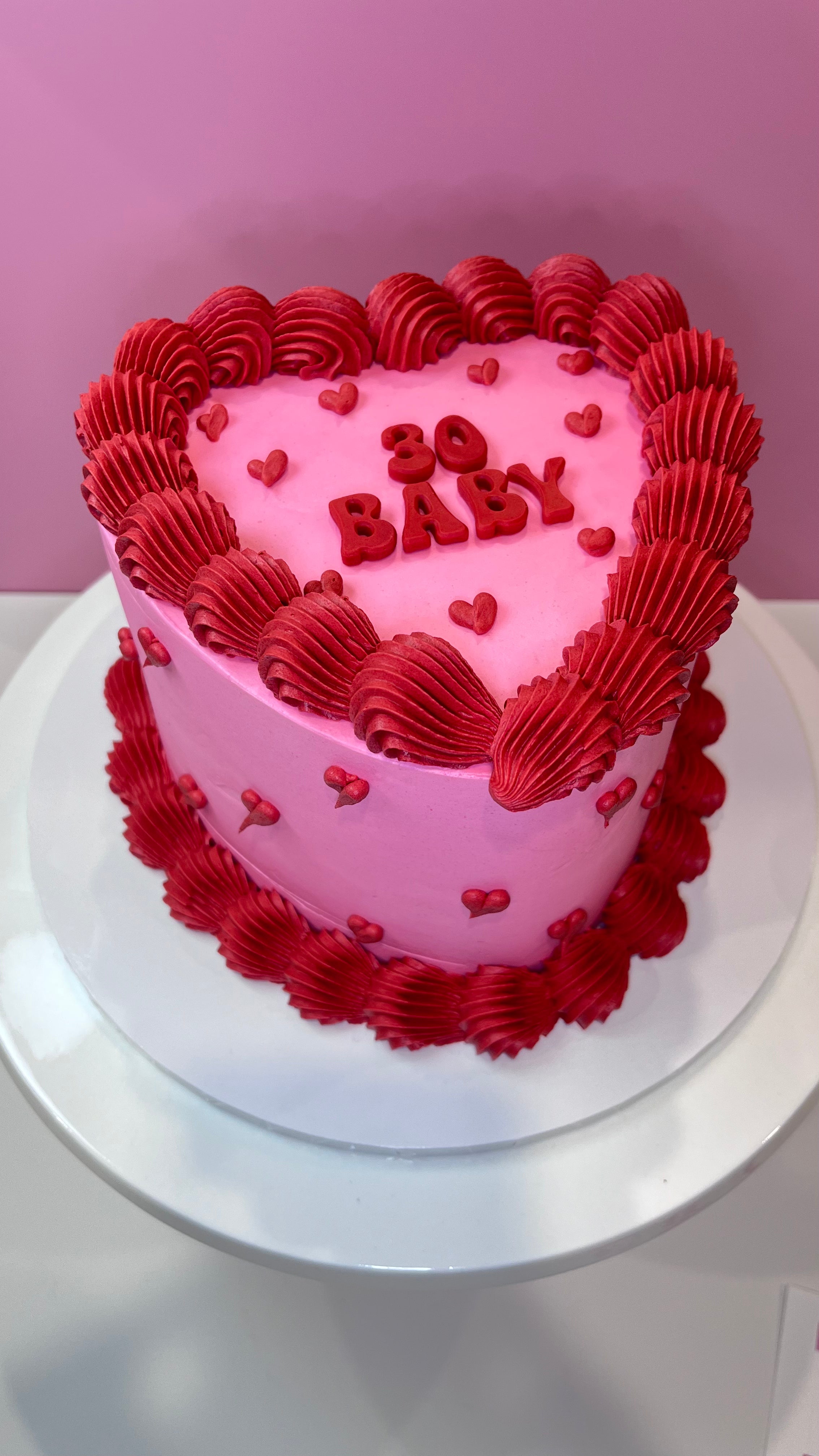 Vintage Mini Hearts Cake