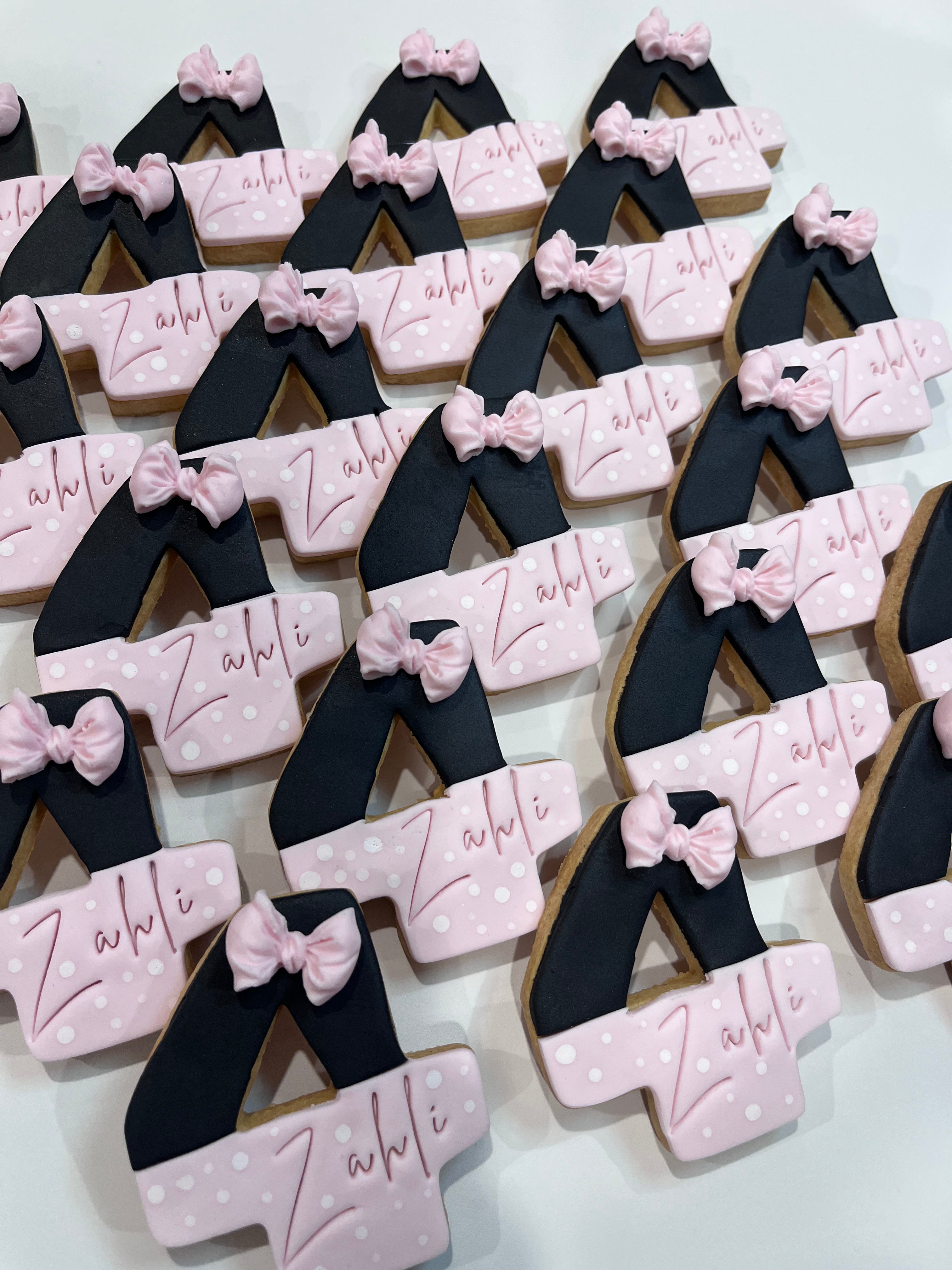 Minnie Mouse Number Cookies