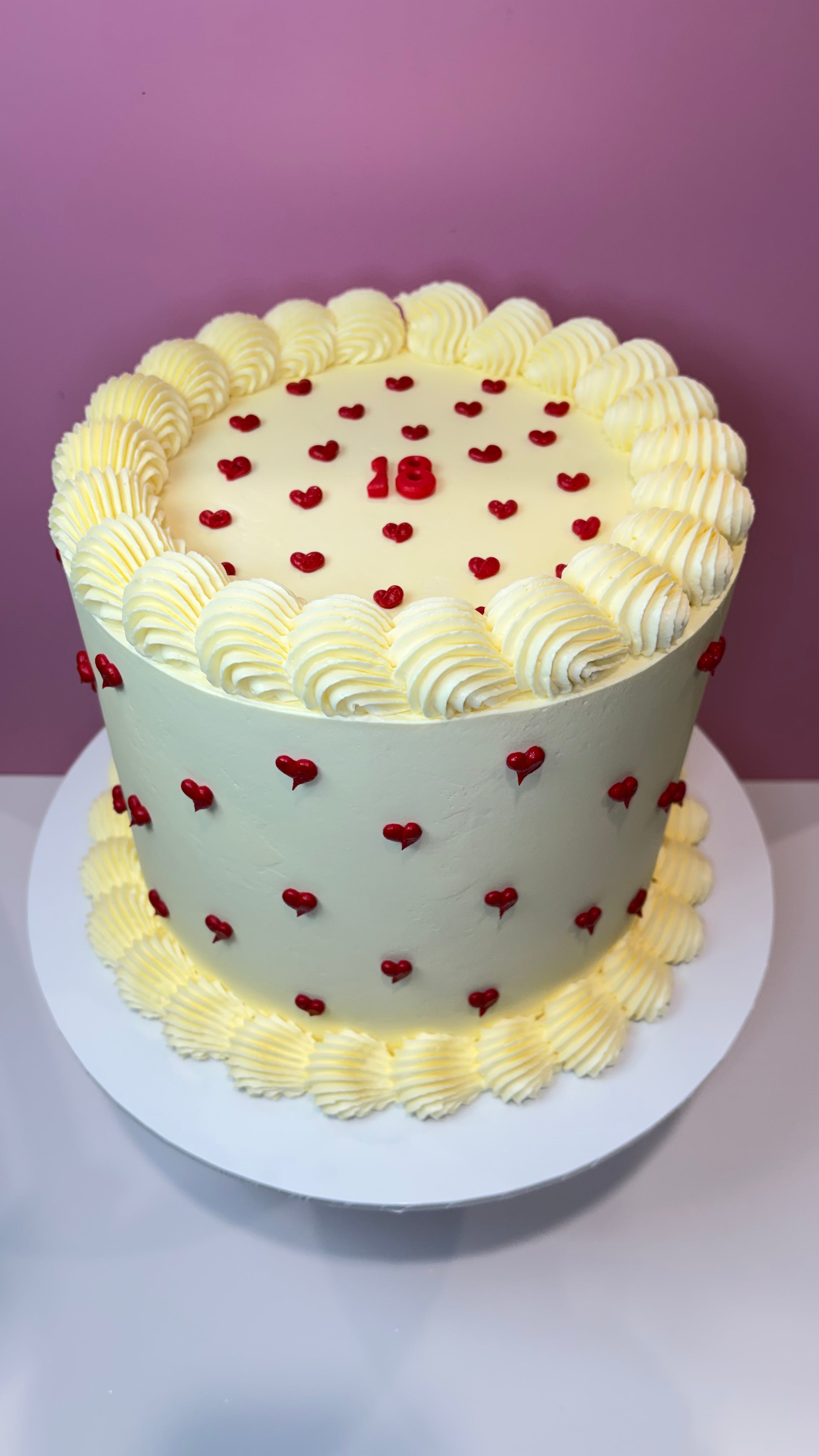 Tall Mini Hearts Cake