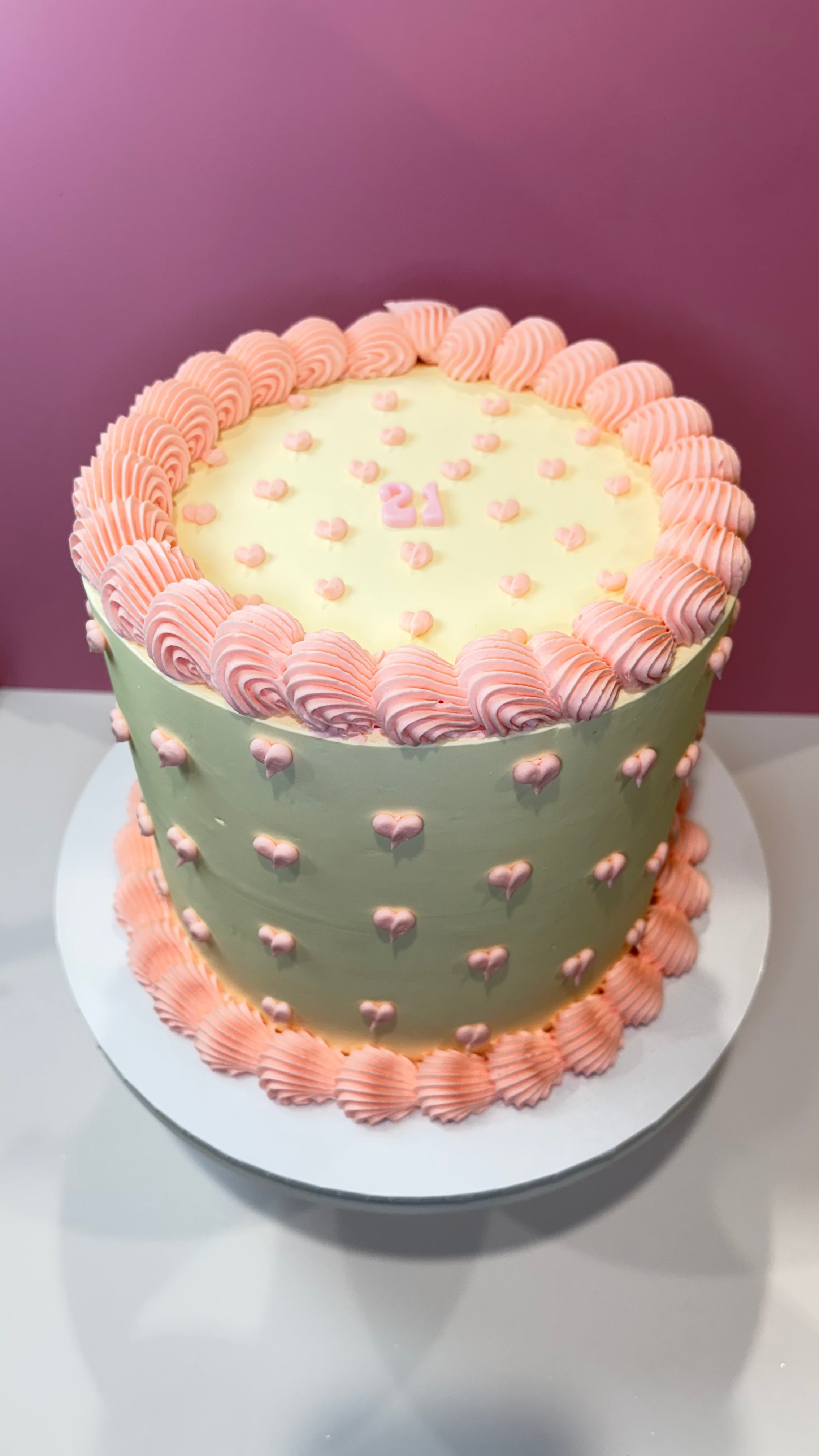 Tall Mini Hearts Cake