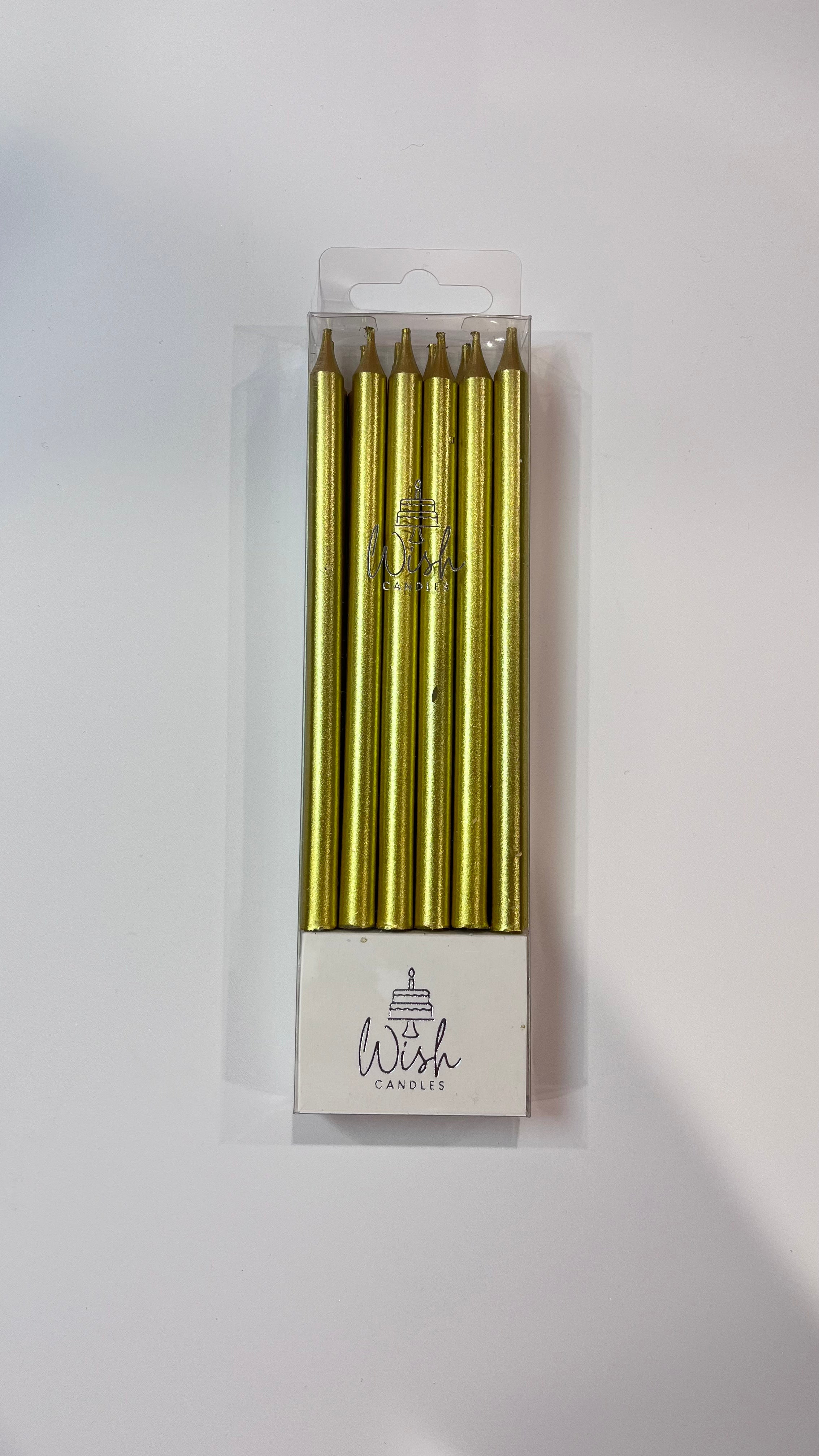 Gold Tall Candles 12pk