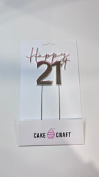 Happy 21st Cake Topper
