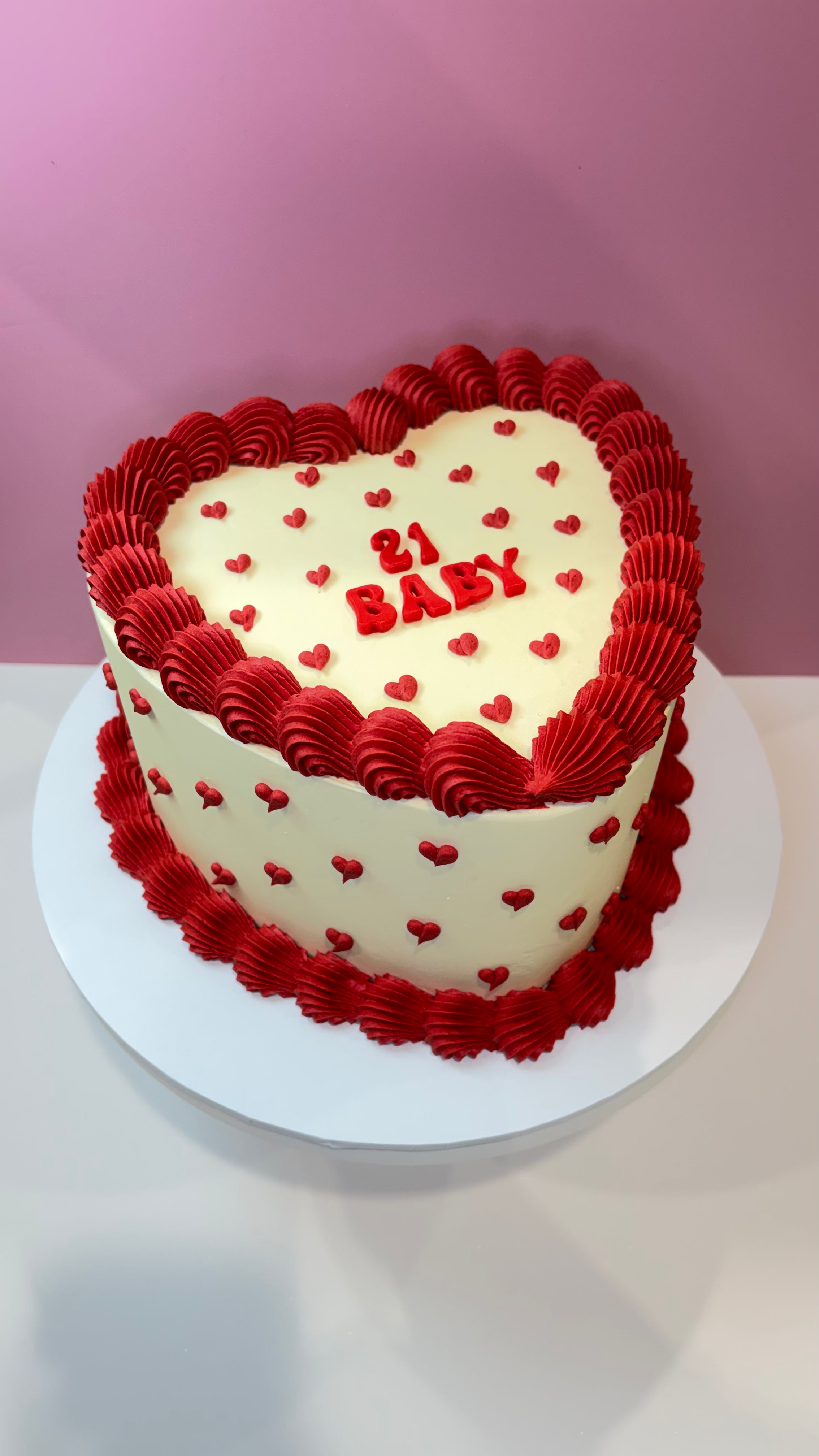 Vintage Mini Hearts Cake
